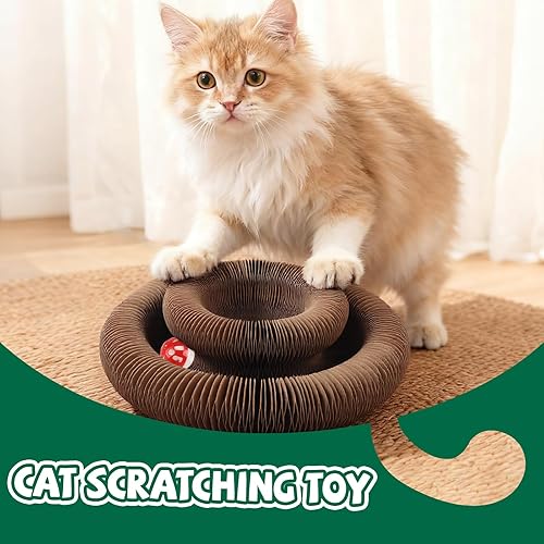 Miniatura 7 de Tablero de rascar del gato del órgano con campana, papel corrugado de pulido del clavo, magnético, empaquetado del bolso