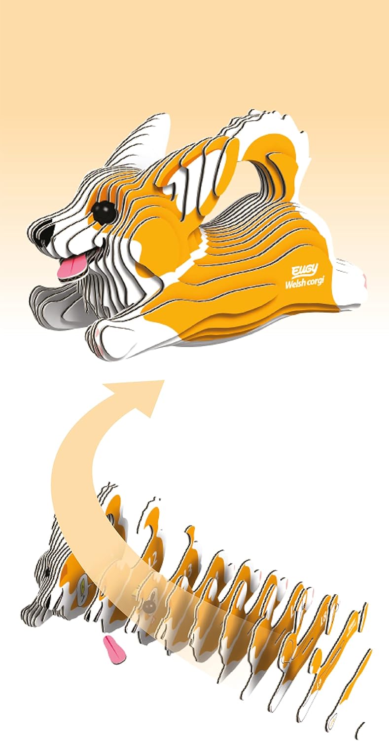 EUGY Welsh Corgi Model 3D Craft Kit