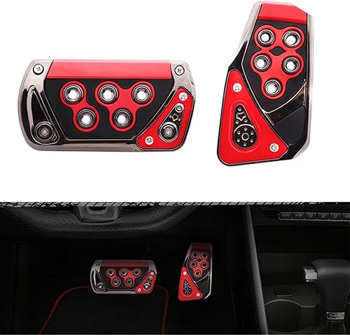 Miniatura 8 de Fundas universales para pedal de freno y pedal de gas, 2 unidades, fundas para pedal de automóvil, para deportes de automóviles, gasolina,