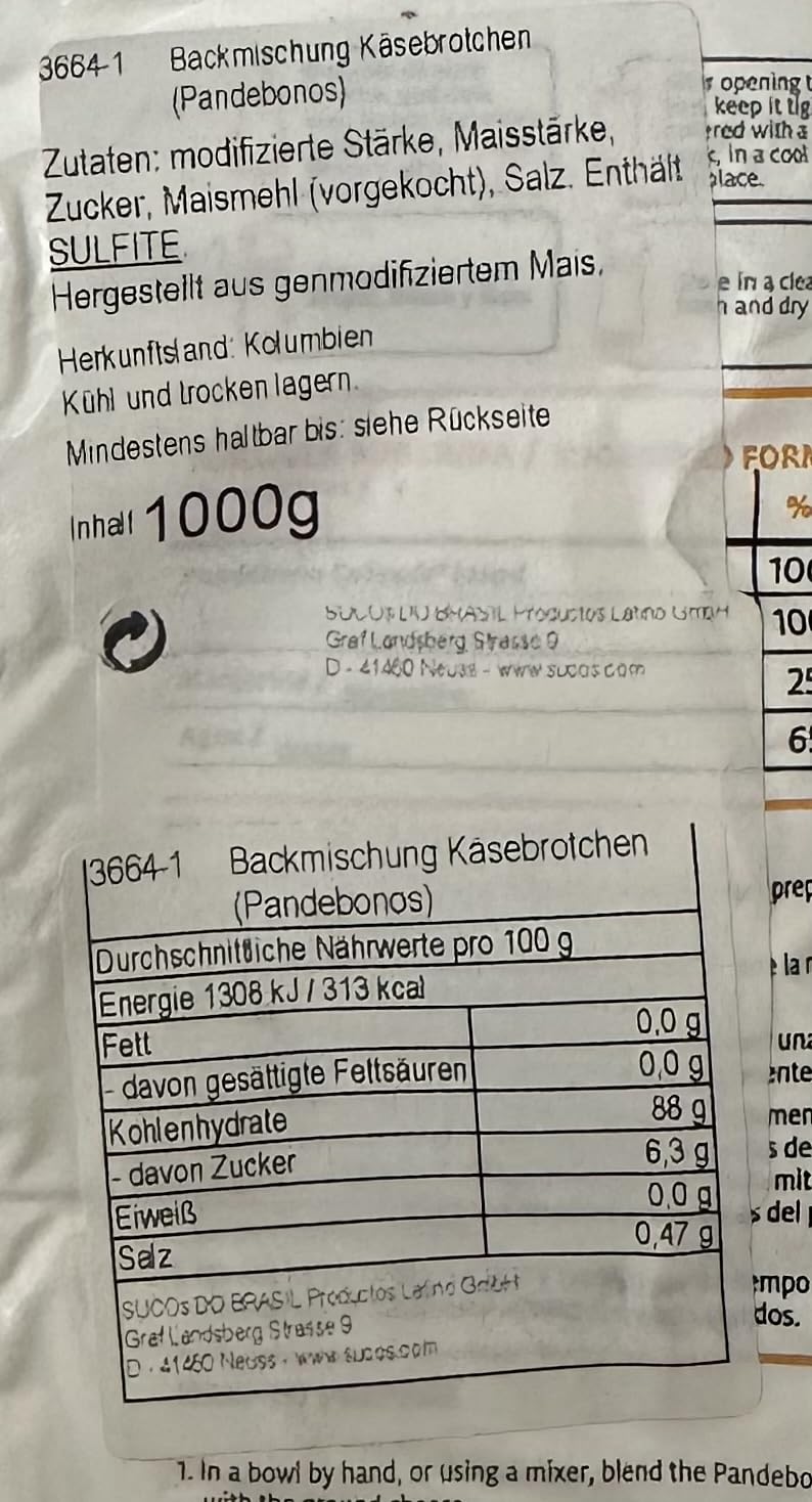 Colmaíz Mezcla en Polvo para Pandebono 1 kg Producto Colombiano