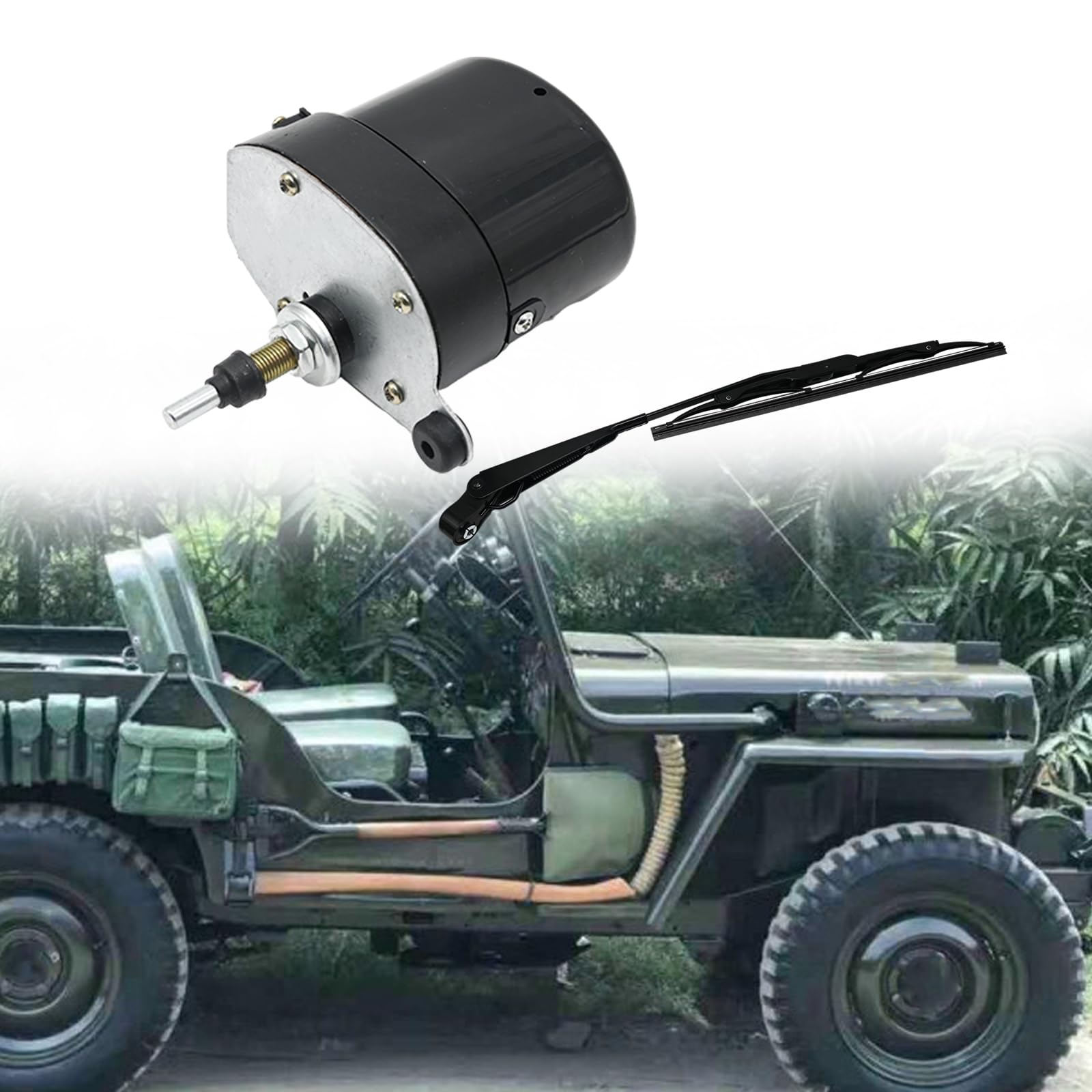 Ruitenwissermotorset, Lange As 12v Universele Ruitenwissermotor met Arm Ruitenwissermotorset, Lange As 12v Universele Ruitenwissermotor met Arm