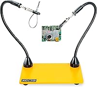 Vista 12 de KOTTO - Herramienta de soldadura Helping Hands - 4 brazos antideslizantes - Base pesada de acero con clips resistentes - Soporte para placas