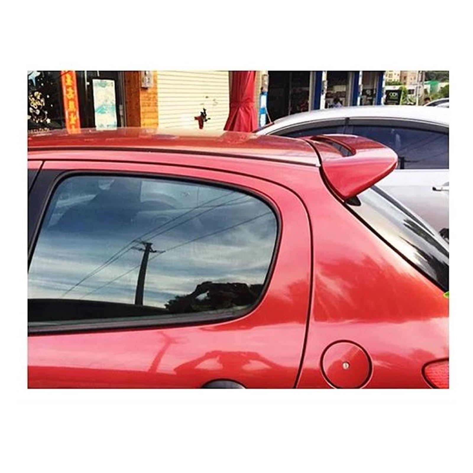 Becquet Coffre Arrière ABS Carbone Noir Pour Peugeot 206 Hatchback 2013-2018 - Aileron Style Sportif, Accessoire Extérieur - 2