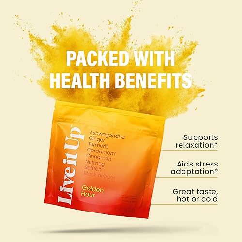 Miniatura 2 de LIVE IT UP Golden Hour: Latte relajante con leche dorada con Ashwagandha