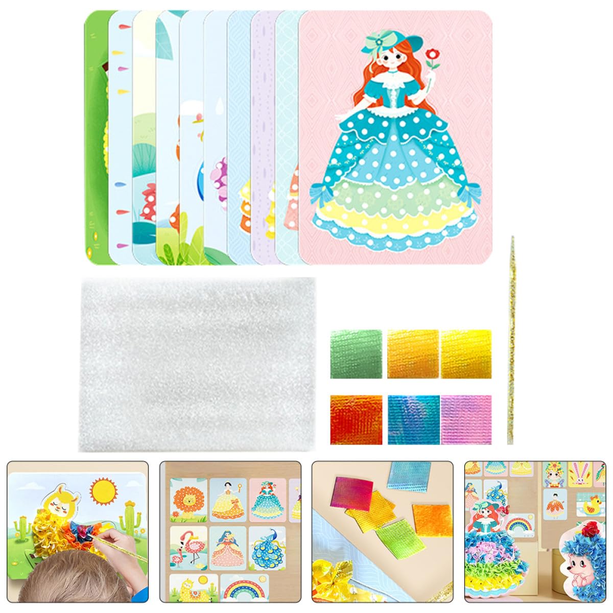 WEKAMOS Kit DIY de Pintura Punzonada para Principiantes Creativo de Manualidades Infantiles Desarrollo Motriz y Concentración Fácil de Usar y Almacenar Regalo