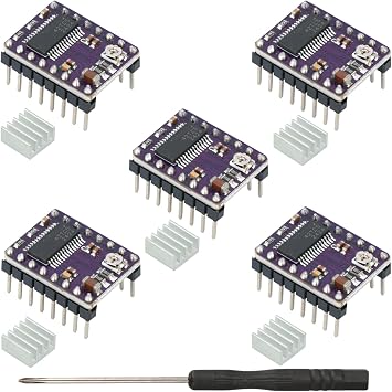5Pcs Stepper Motor Driver Module Compatible with for DRV8825 3D Printer Ramps 1.4 StepStick