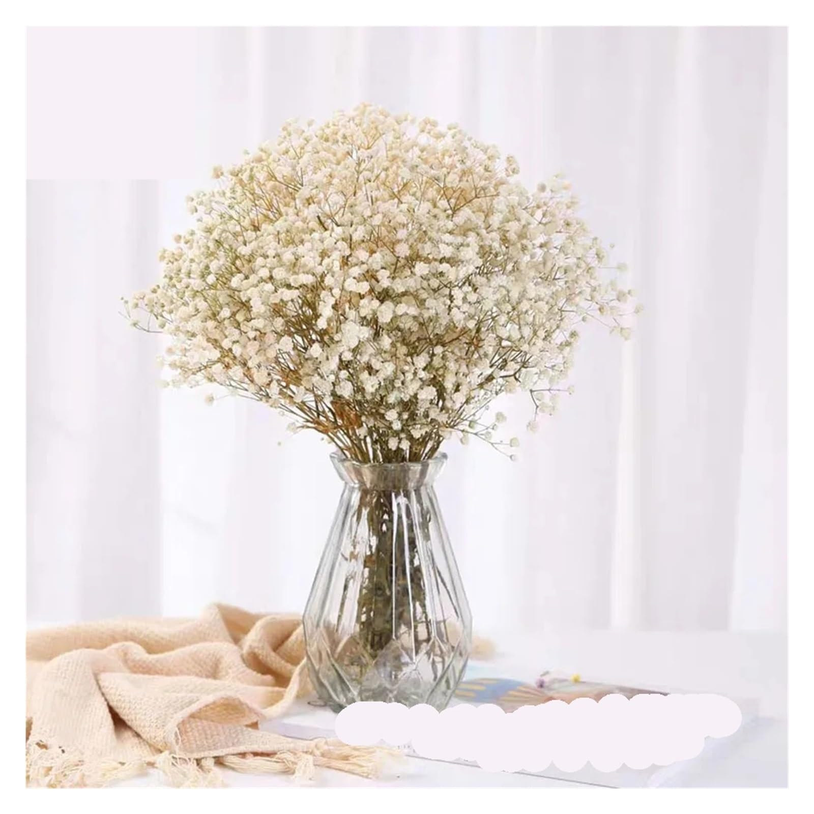 gypsophile séché Bouquet de Fleurs Gypsophila séchées for bébé, décoration Mariage, Maison(Multicolour,140g)
