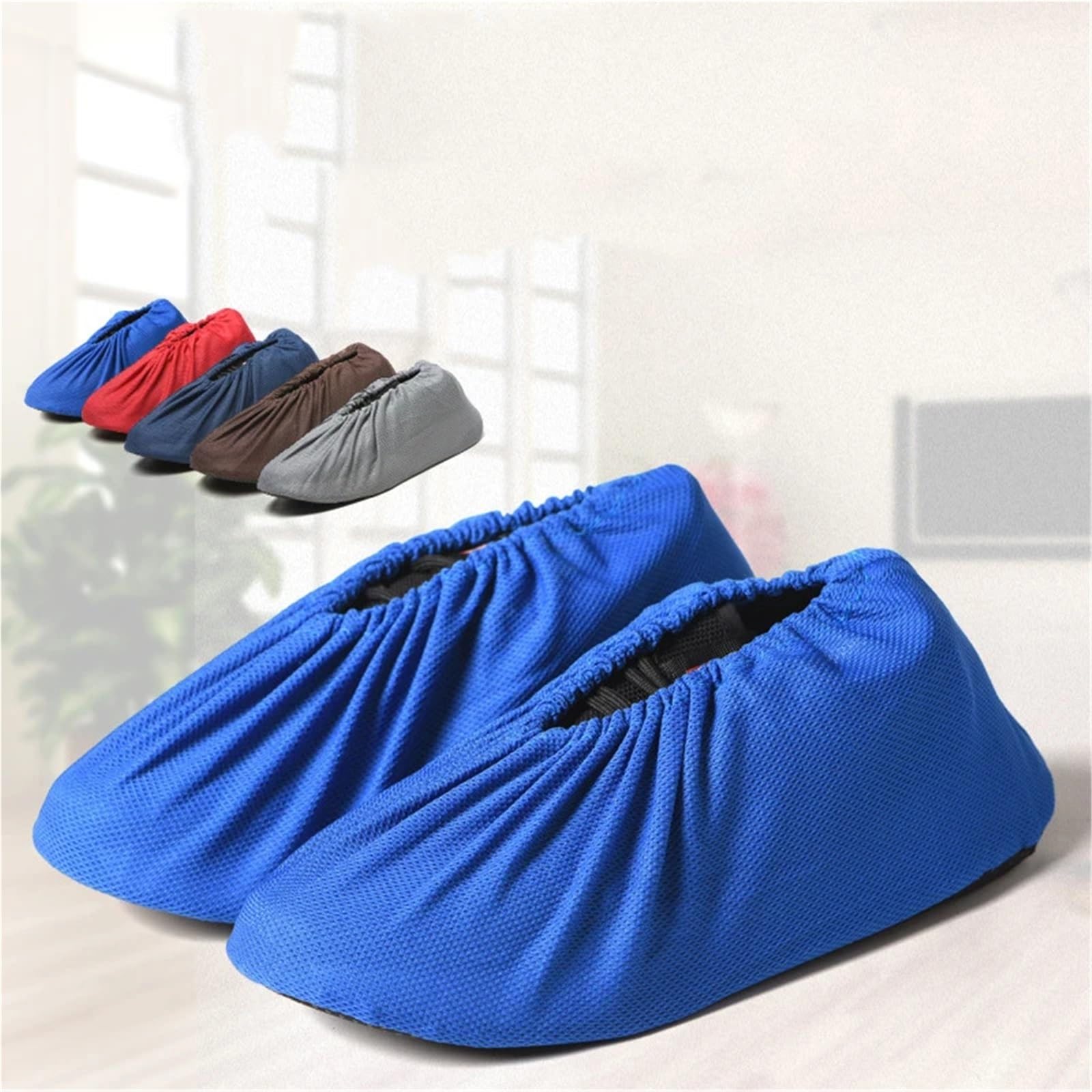 6 pares de cubiertas zapatos antideslizantes impermeables for, botas lluvia reutilizables, cubrezapatos lavables for interiores para Protección