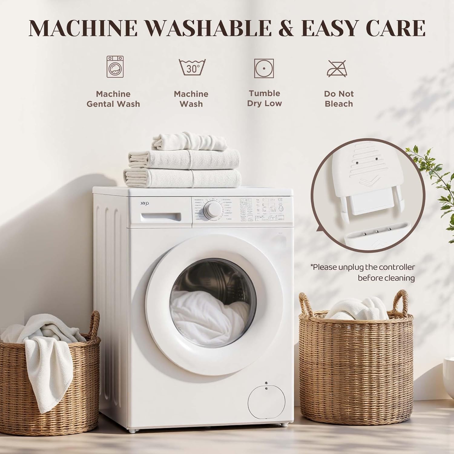 GOTCOZY Multi-Zone Heated Mattress Pad King Size - Electric Mattress Pad Fit up to 15" with 10 Heat Setting & 12 Hour Auto Off, Independent Body & Feet Heating, Machine Washable（Bleach） - Image 6