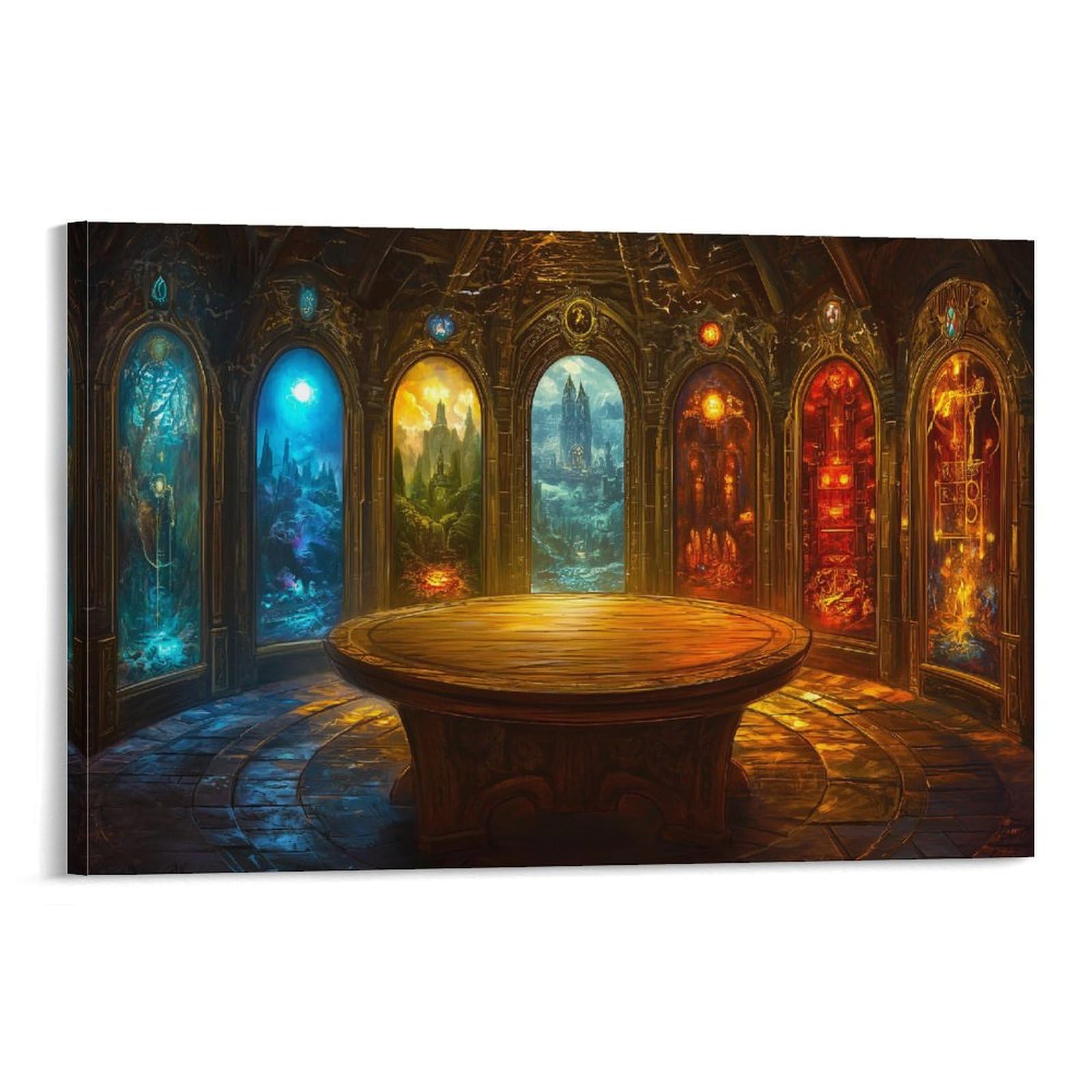 RIAVBAODG Magic Stargate Wall Decor Poster Magic Door Giclee Canvas Prints Modern Wall Art Picture for Living Room Bedroom Home Office Modern Decor 12x18inch(30x45cm)