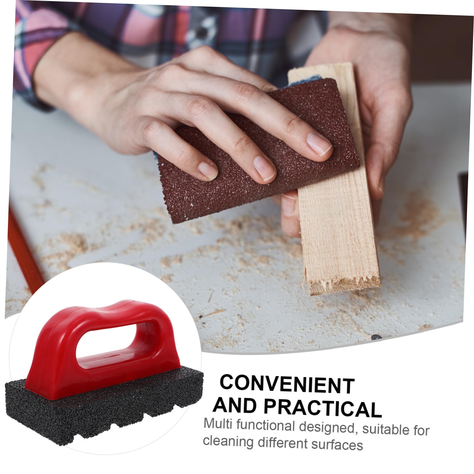 Hemobllo Outil De Nettoyage Béton Rub Brick Pour Élimination De Ciment Brosse De Finition Pour Outil De Maintenance Pour Briques Et Dalles