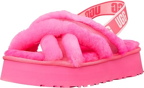 極美品 UGG ディスコクロススライド 22cm ボアサンダル UGG（アグ）の「【UGG】アグ DISCO CROSS SLIDE ディスコ クロス