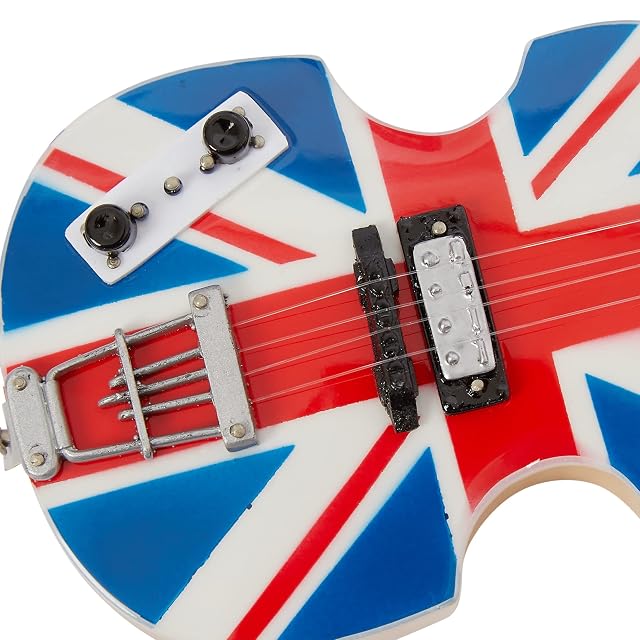Foto 4 de 4 de P McCartney - Bajo de violín Union Jack, réplica de guitarra en miniatura, regalos musicales, escala 1/4…