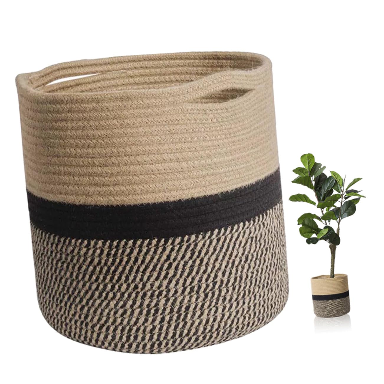 Panier à linge intérieur Cabilock en coton pour une maison douce et zen