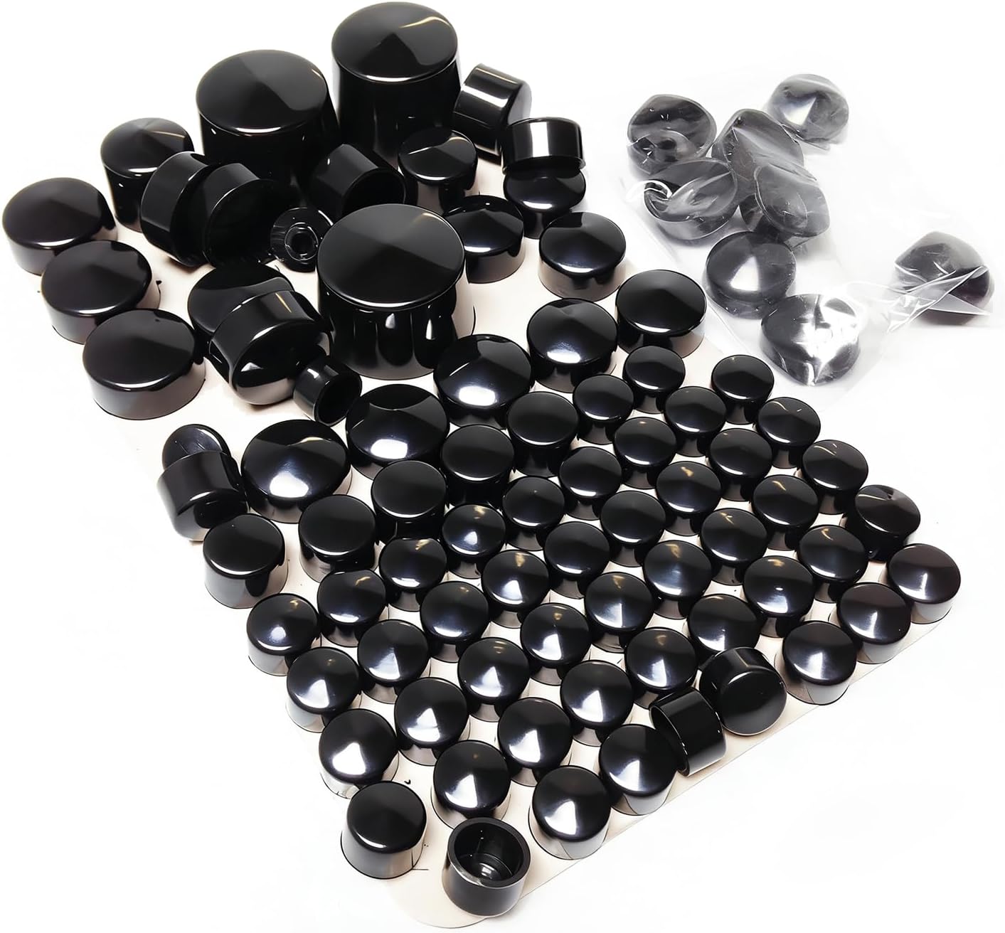Dotelis-Black Bolts Toppers Caps Compatible with 2000-2005 2006 H-D Softail Twin Cam