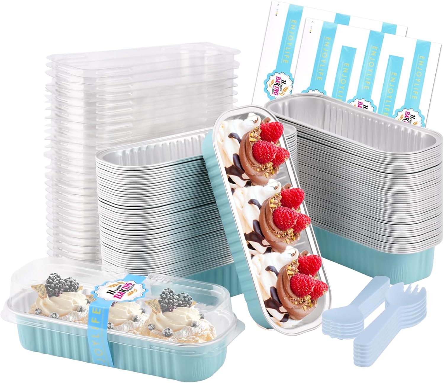 400 Pcs Total Disposable Mini Loaf Pans Set, Mini Individual Cake Tins