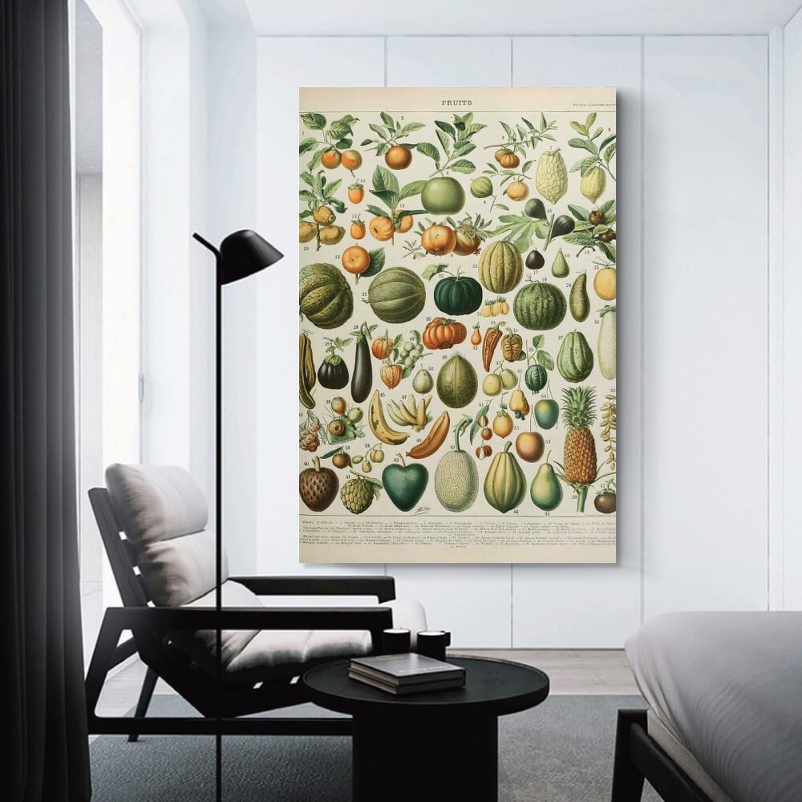 Junmoney Decorative Canvas Print Vintage Fruits, 08x12inch(20x30cm), for Home Office, Desk Area Or Studio, Home Office Artwork with Decorative Appeal