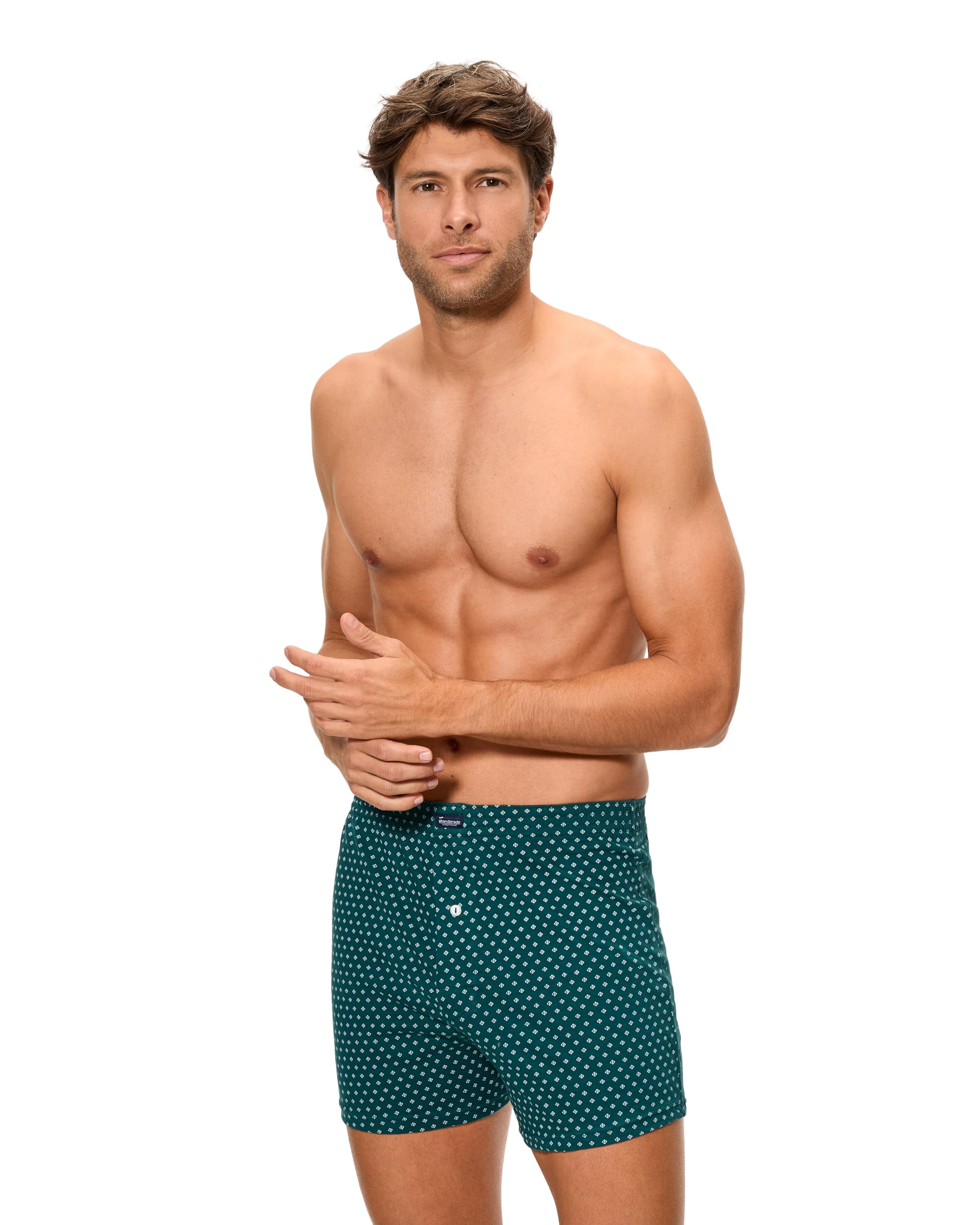 Abanderado Bóxers Abiertos de Punto Esencial Estampados Hombre x2