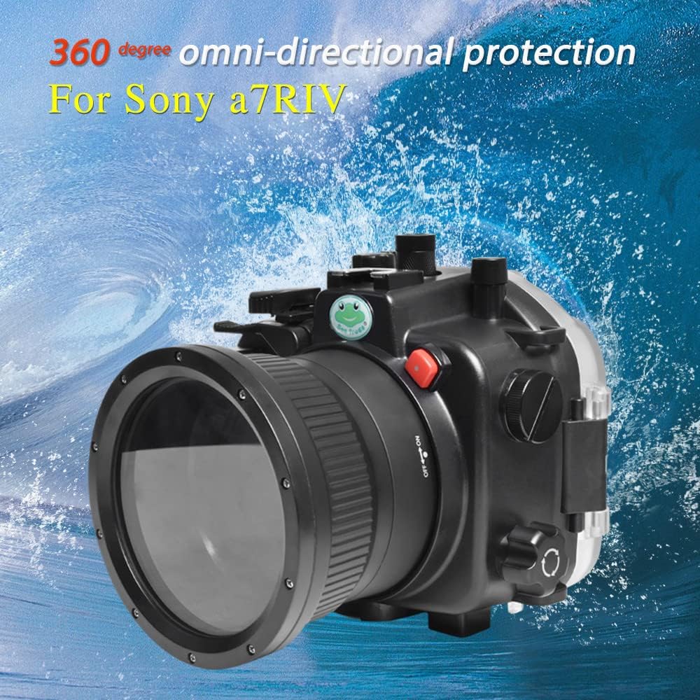 Seafrogs Underwater Housing for Sony A7R IV (ILCE-7RM4A), Waterproof Case for Sony A7R Mark IV + FE 28-70mm, 16-35mm F4, 24-70mm F4, 24mm F1.4 GM, 50mm F1.8, 85mm F1.8 Lens-Black