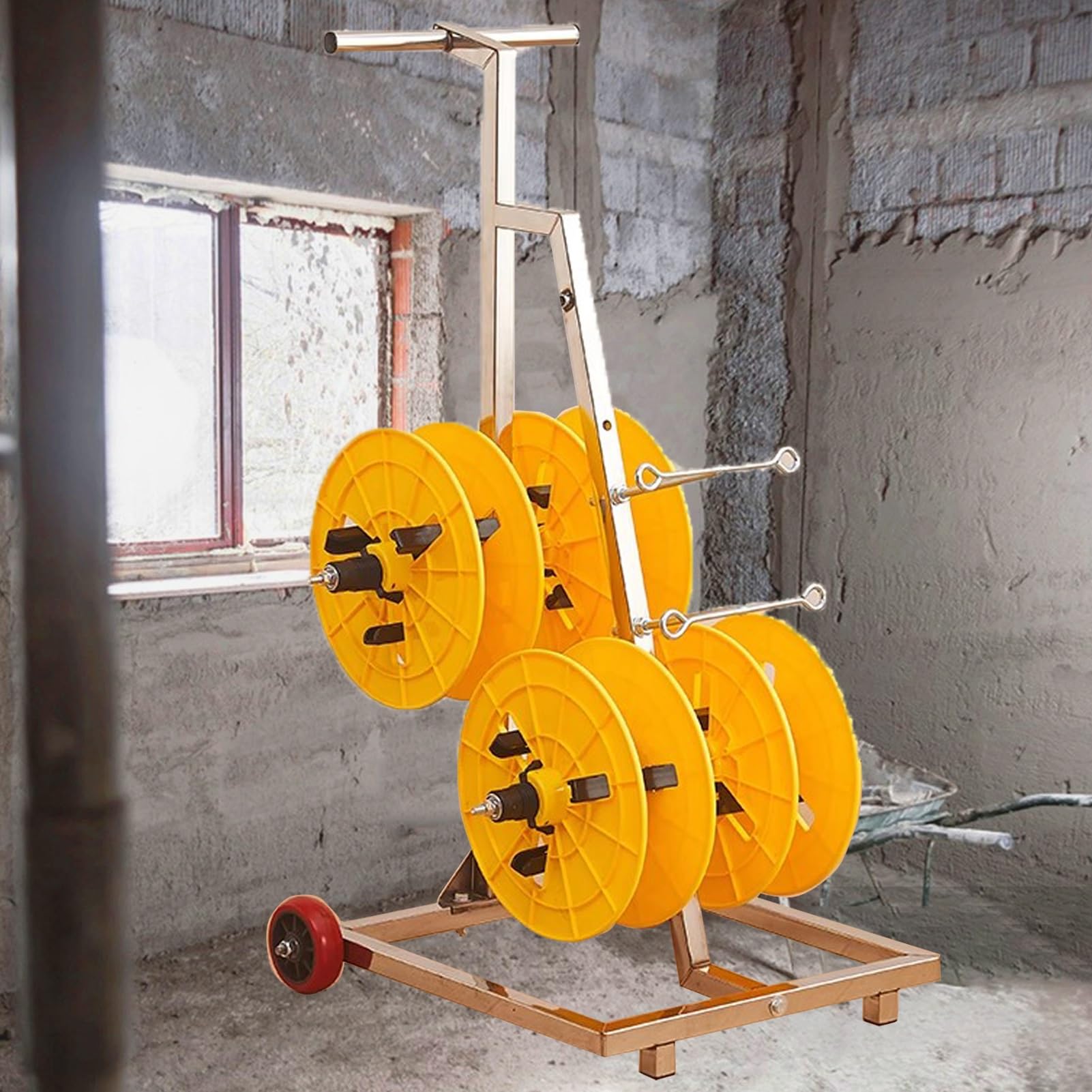 Organizador de carretes portátil para optimizar el espacio en el taller