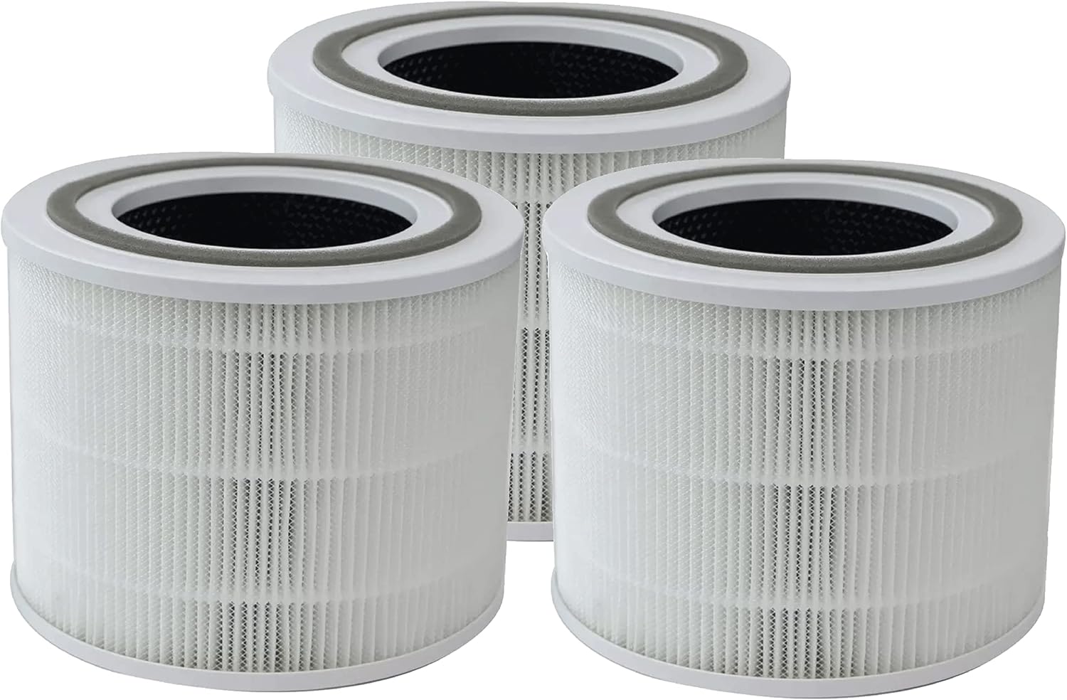 Nispira 3-in-1 True HEPA Carbon Filter Replacement Compatible with 240 Air Purifier, 3 Packs