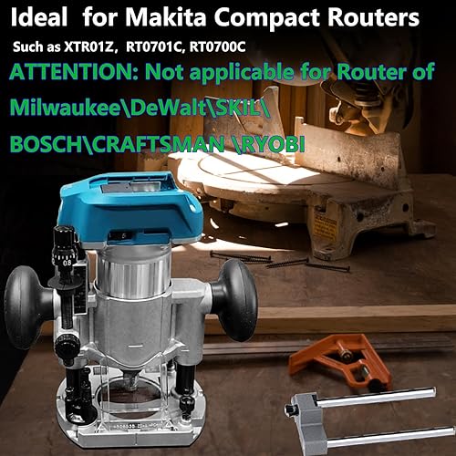 Miniatura 10 de Herramienta de enrutador de madera de 1.25 HP, enrutador eléctrico de 6.5 amperios, enrutador de palma compacto de 6 velocidades variables para