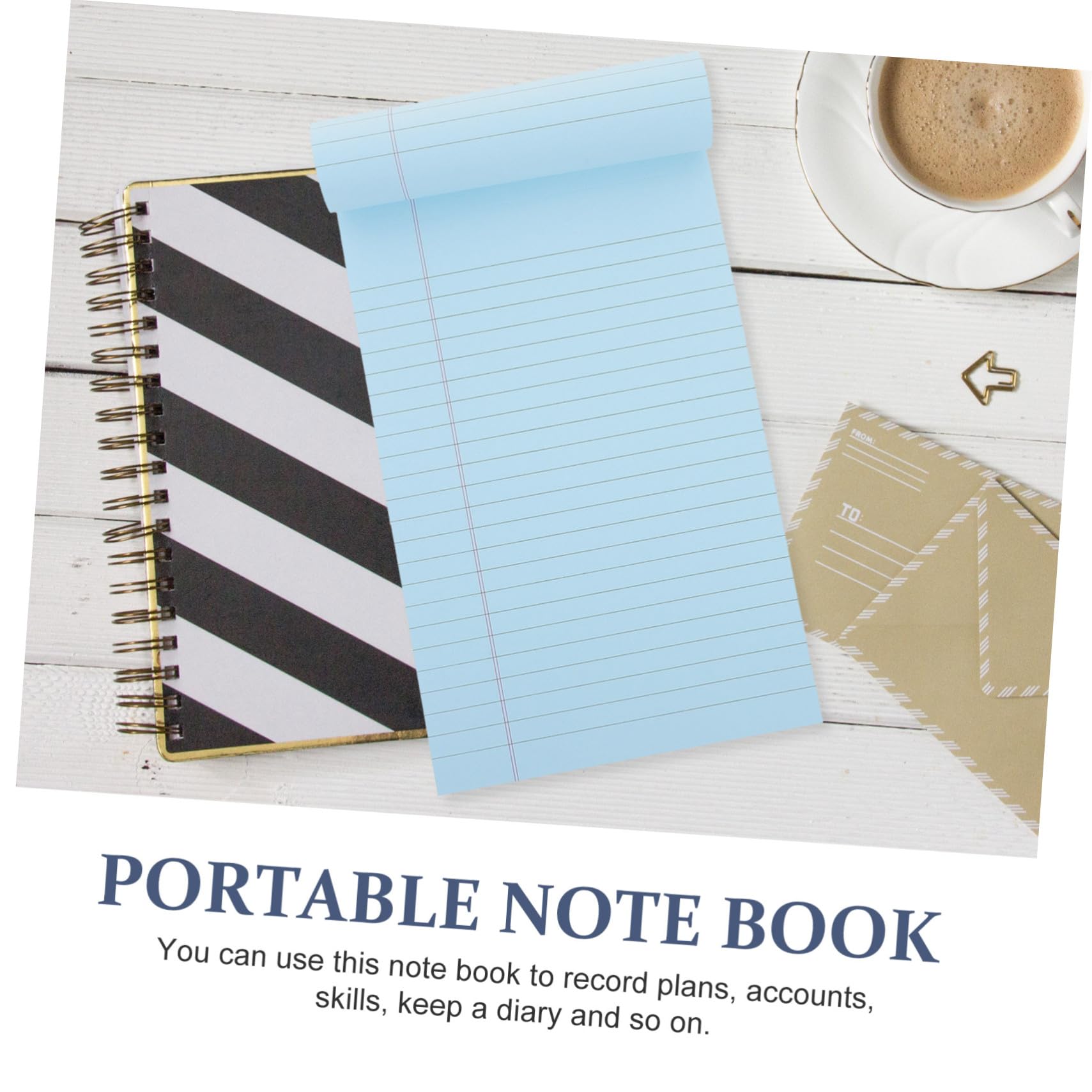 8 pezzi Blocco Note Carta Larghe Righe Taccuino Portatile con Fogli Staccabili per Scuola Ufficio e Casa Leggero e Pratico per Organizzazione e Pianificazione