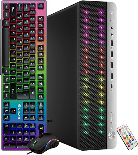 HP EliteDesk 800 G3 PC de sobremesa, Intel Core i5-6500, 16 GB de RAM, SSD M.2 de 512 GB (arranque rápido), disco duro de 1 TB, KB y M para juegos,