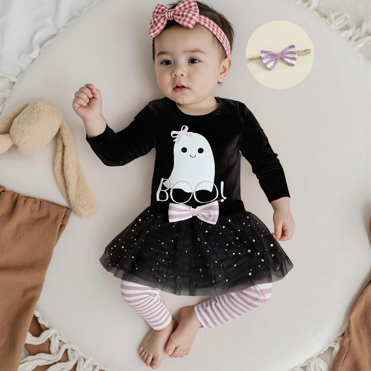Baby Girl St Patricks Day Outfit Newborn Clover Dress Ruffle Romper+Tutu Skirt Pants+Headband 3Pcs Spring Set