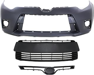 Garage-Pro Front Bumper Cover KIT For Toyota Corolla 2014-2016 Fits CE/L/LE/LE Eco Sub-Models, Without Chrome Grille Surround, Primed