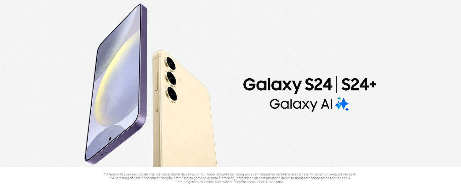 Smartphone Samsung Galaxy S24, Galaxy AI, Selfie de 12MP, Tela de
