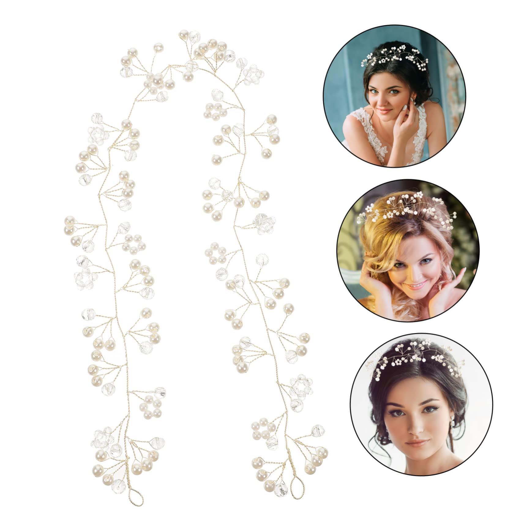 FRCOLOR 5 Piezas Diadema Con Cristales Diadema Para Niñas Lazos Para El Cabello Niña Diademas Para Niñas Tocado Novia Damas Diademas Accesorios Perder Con Cuentas