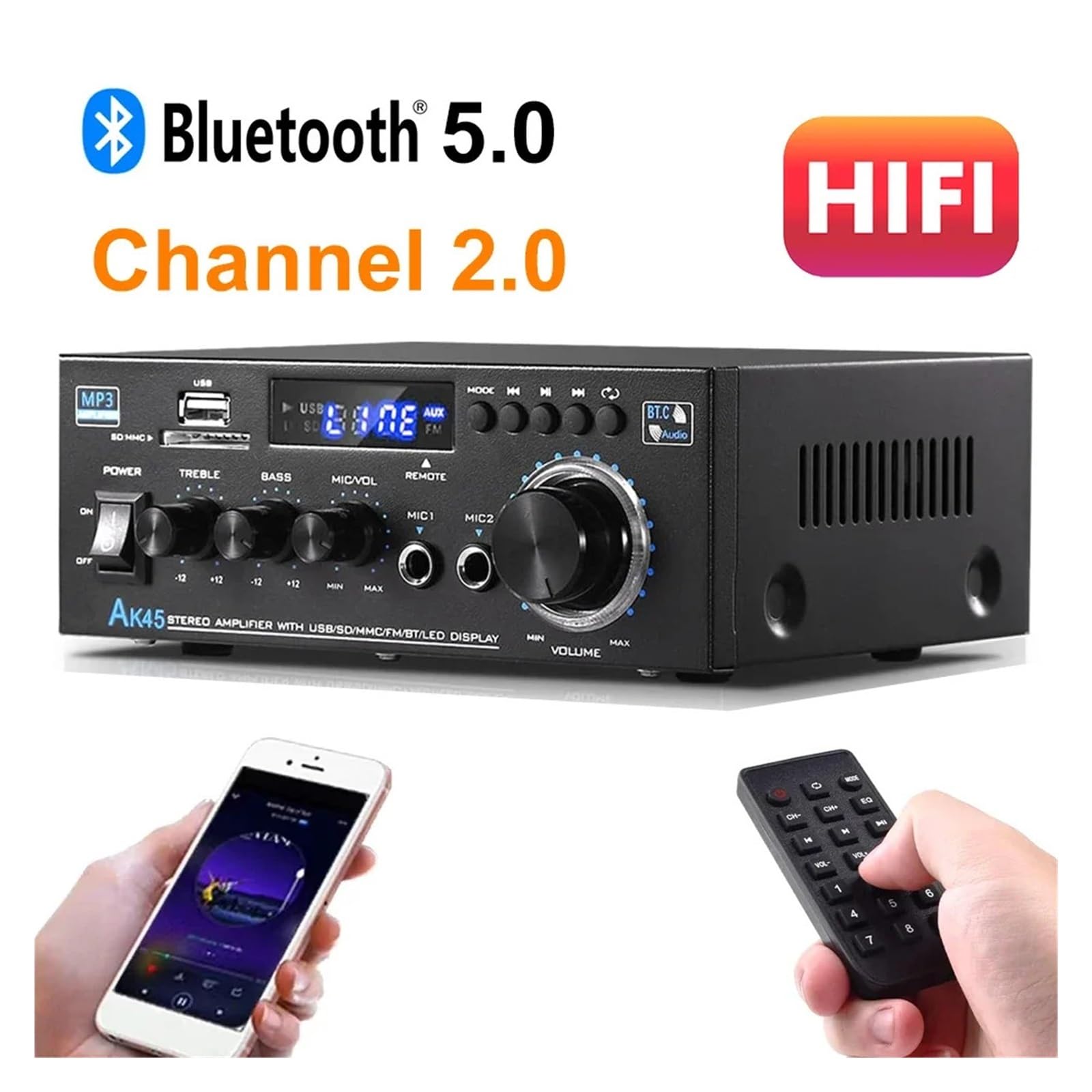 【M2773-59-36】パワーアンプ ステレオ 2.0 チャンネル 2X30W Amazon.co.jp: AK45/AK35 パワーアンプ HiFi ステレオアンプチャンネル