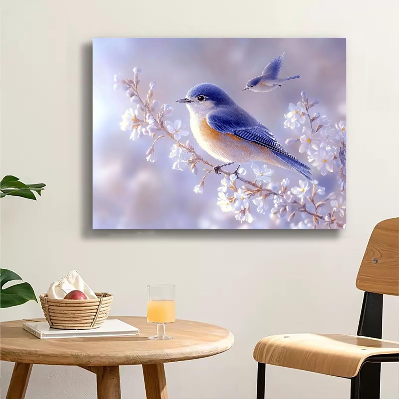 Dipingere con i Numeri Adulti fiore uccello, Quadri da Dipingere Numerati Fai Da Te per Principianti e Adultis, Olio La Pittura di Numeri Kit, Hobby Creativi Adulti, Decorazioni Casa 90x120cm Q3S-34