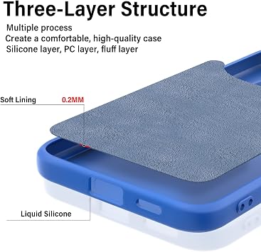 XINYEXIN Silicone Case for Honor 600 5G, Ultra Slim Shockproof Cover with Microfiber Lining, Flexible Soft Back, Slim Grip Protective Phone Case - Blue