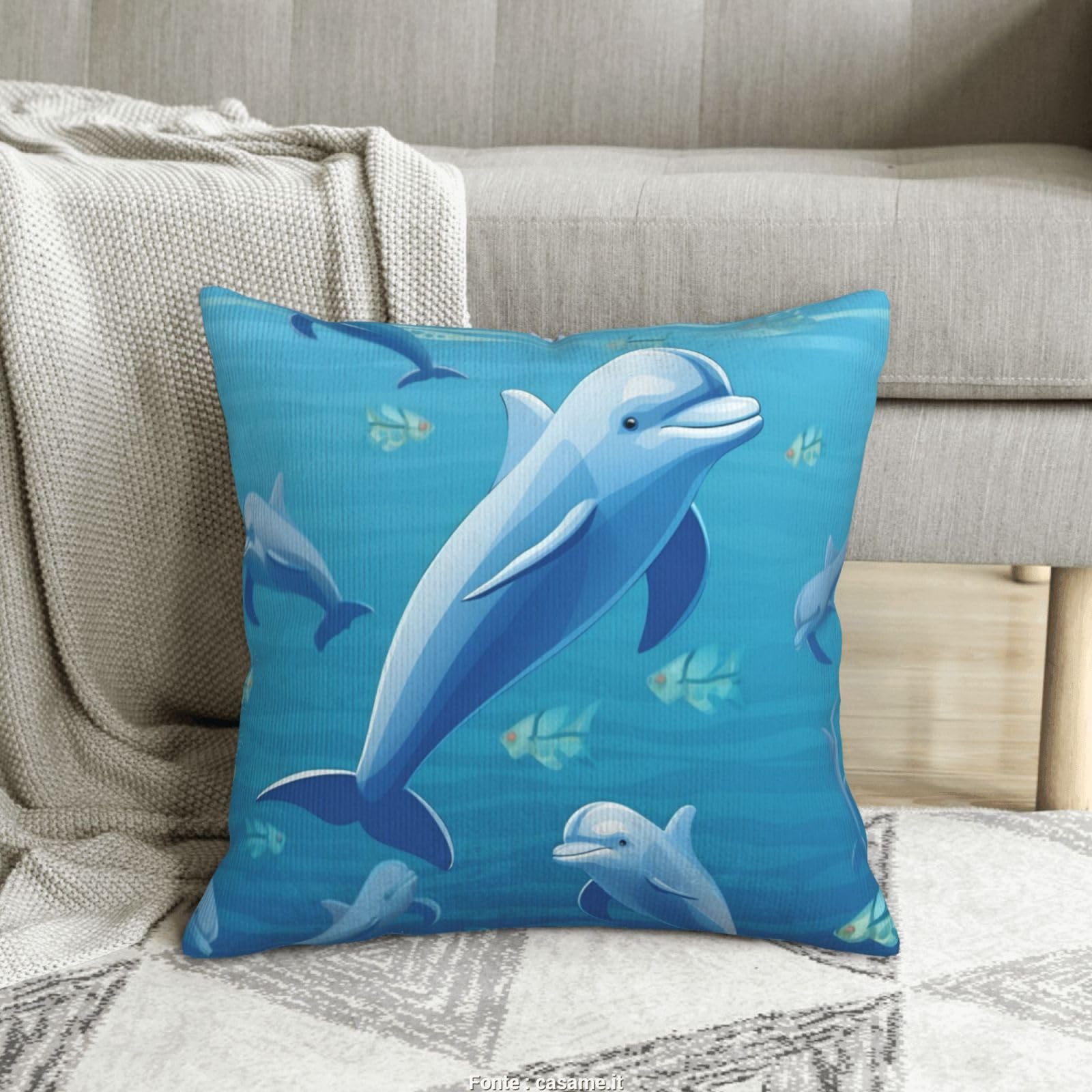 Housse de coussin dauphin douce pour protéger et décorer votre canapé