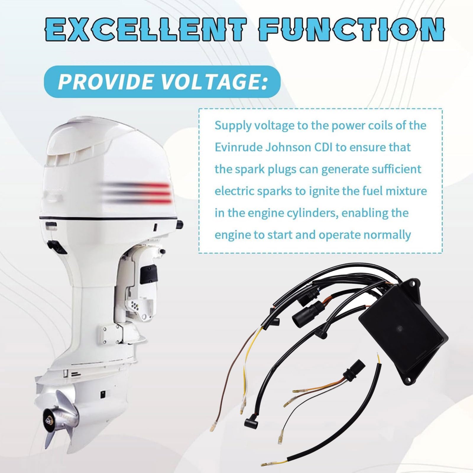 DAGIJIRD Power Pack 584808 585145 - Ricambio per fuoribordo Johnson Evinrude 3 cilindri 25-70HP 1993-2001