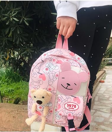 Oyuncaklı Günlük Sırt Çantası, Pembe, Unisex