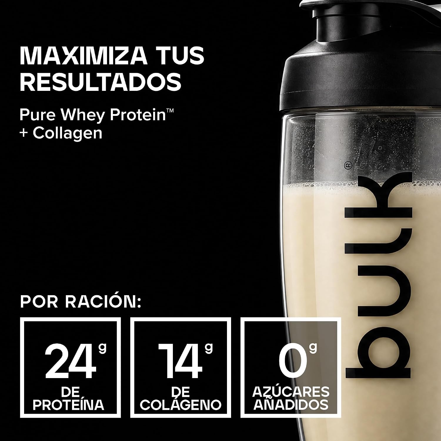 Bulk Pure Whey Protein + Colágeno, Sin Sabor, 900g | Hasta 23 g de proteína, 14 g de colágeno, Sin azúcares añadidos, Favorece el crecimiento y mantenimiento muscular - Descripción del Producto y Análisis
