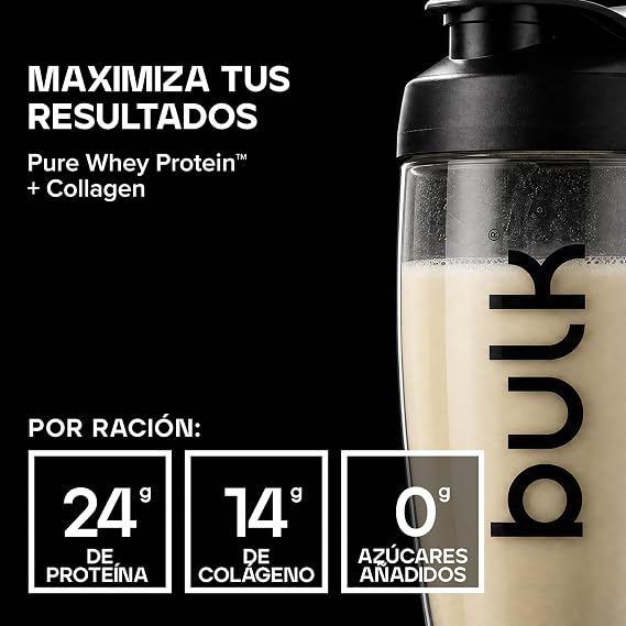 Bulk Pure Whey Protein + Collagen, Unflavored, 900g
