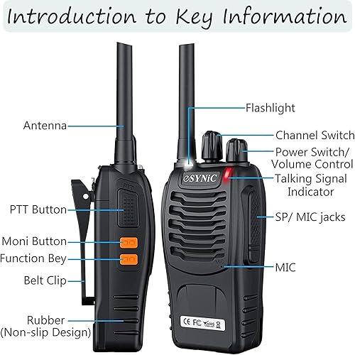 Miniatura 2 de Walkie Talkies para adultos, 3 piezas de Walkie Talkies inalámbricos VOX Radio de 2 vías de largo alcance portátil Walkie Talkies recargables con