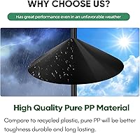 Vista 3 de Comederos grandes de 24 pulgadas a prueba de ardillas para colgar al aire libre, deflectores exteriores para ardillas para el poste de comederos