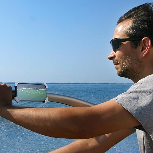 Miniatura 9 de ProActive Sports Soporte universal para teléfono con rotación de 360 grados para carritos de golf, carritos de equitación de golf, bicicleta,