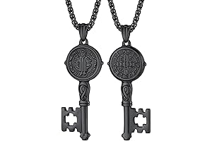 Shield of Faith: Saint Benedict Medal Necklace for Men