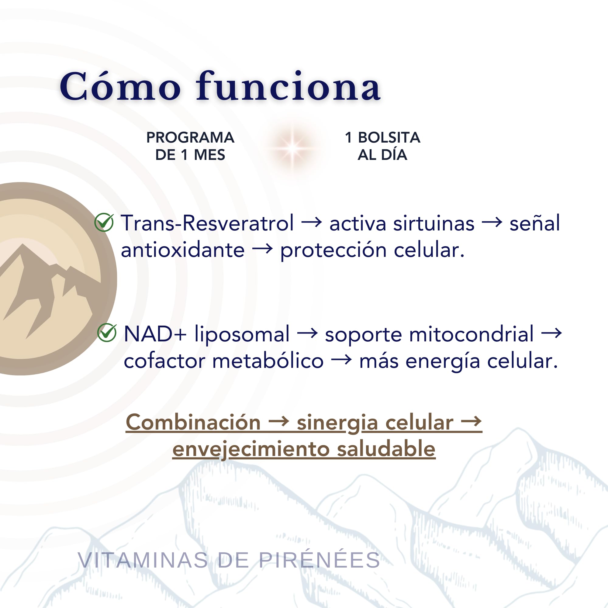 Nad+ Liposomal, Trans-Resveratrol, Quercetina - SmartAbsorb™ | para energía, metabolismo y función cerebral | 28 sobres diarios