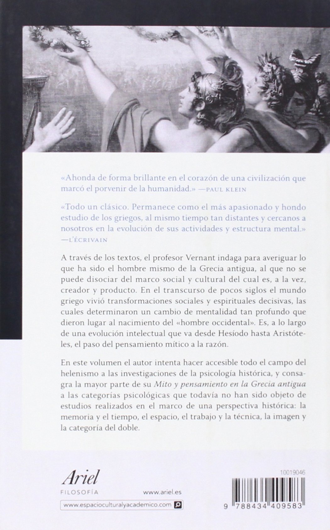 Mito y pensamiento en la Grecia antigua (Ariel Filosofía)