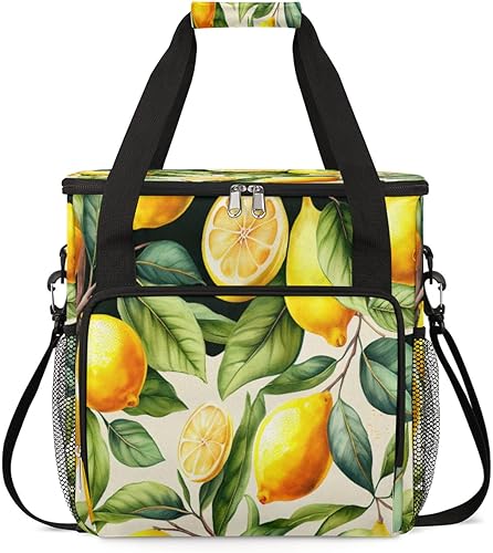 Lemon Leves - Bolsa para cafetera, bolsa de transporte de frutas tropicales, bolsa de almacenamiento compatible con Keurig K-Mini o K-Mini Plus,