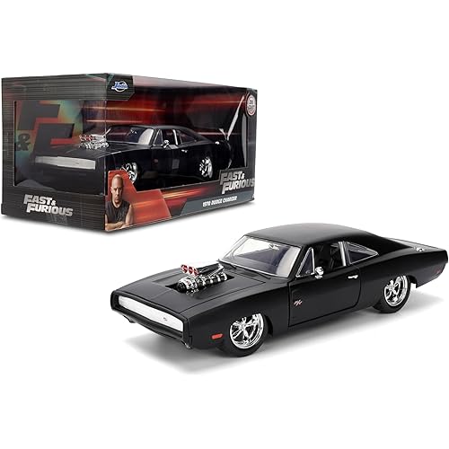 Jada Fast & Furious 1:24 Dom's 1970 Dodge Charger R/T Die-cast Car, Toys for Kids and Adults