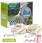 2 Tree Swing Hanging Straps Cotton Hammock Rope 13 FT Each with Heavy Duty Carabiner Hooks Kit for Camping or Tire Playground Accessories - Safer Extension Conversion/Easy Setup Indoor Outdoor