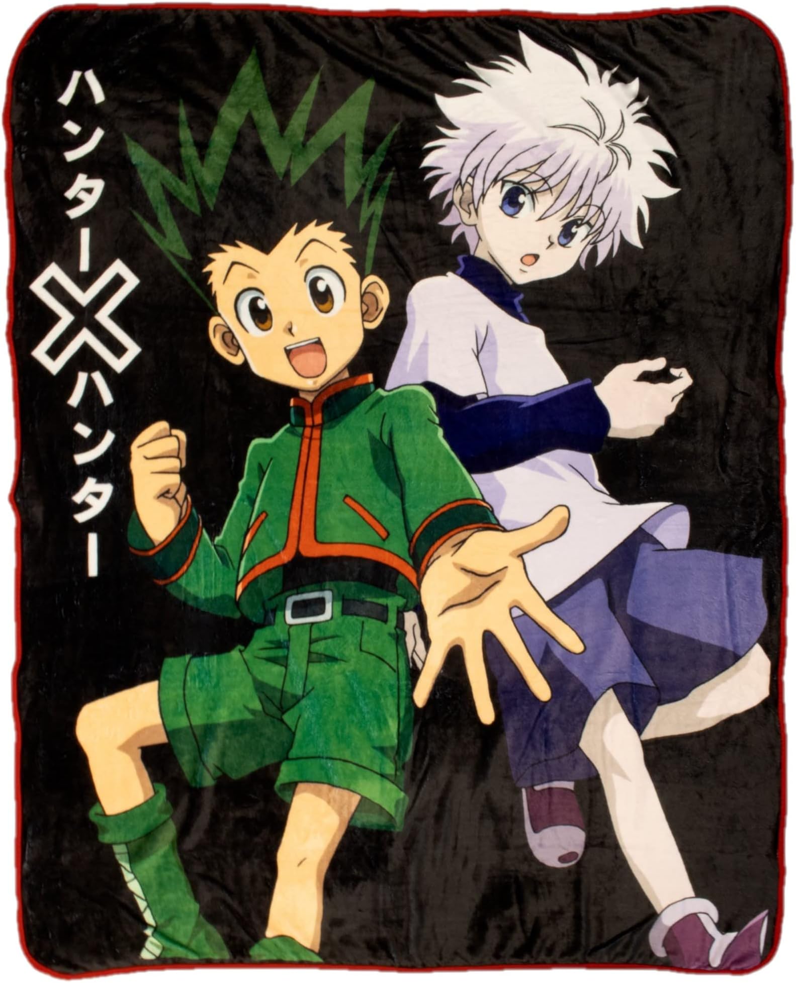 Hunter x Hunter - Gon Freecss & Killua Throw Blanket 45"x 60" Official Hunter X Hunter Merch - Super Soft Anime Merch Plush Throw Blanket